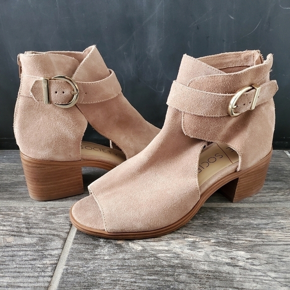 NEW Sole Society Tracy Block Heel Sandal Bootie - Picture 2 of 7